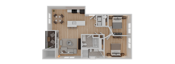 Stream Floorplan at The Hub Hermiston Apartments, Hermiston, OR