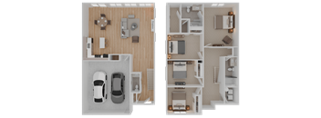 Birch Floor Plan at Timberridge Place Apartment Homes, Albany, Oregon