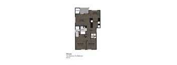 A floor plan of a Stream property with two bedrooms and two bathrooms.