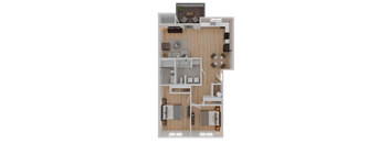 Granite Floorplan at Stoneplace Apartment Homes, Molalla, 97038