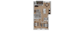 Quartz Floorplan at Stoneplace Apartment Homes, Molalla, Oregon