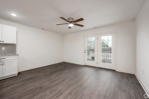 Living room with a patio access