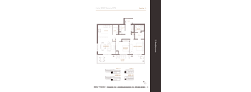 A floor plan for a suite at the Interior 1254S1 Ballcony 367SF.