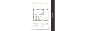 A floor plan for a suite at 991 SF Balcony 295SF.