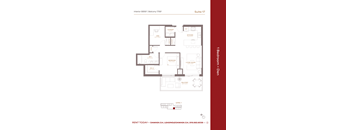 A floor plan for Suite 17 at the Interior 886SF | Balcony 179SF.