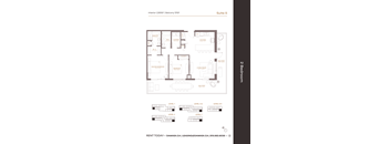 A floor plan for a 2 bedroom apartment is shown.