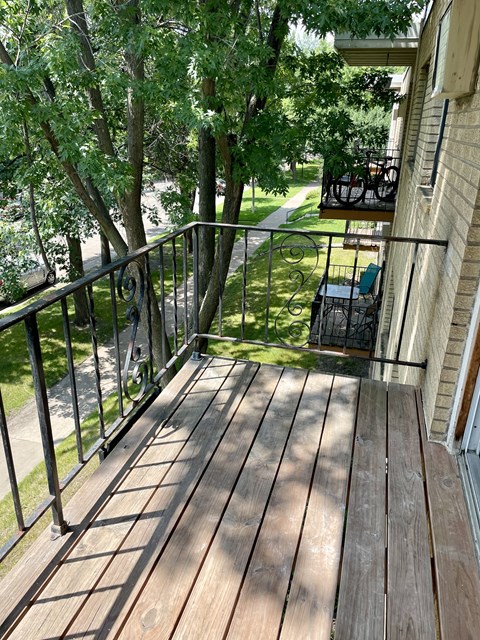 Private, second-floor balcony.