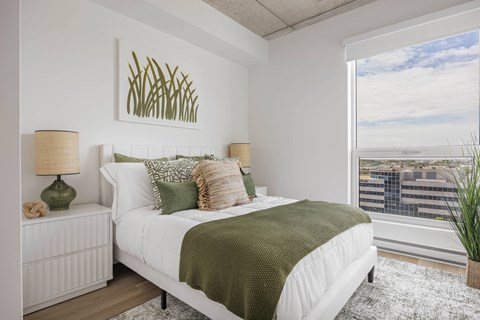 Spacious Bedroom at Lynk De la Savane Apartments, Montreal, Québec