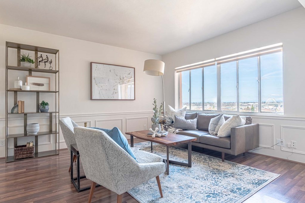 Sample Living Room at Portland Towers