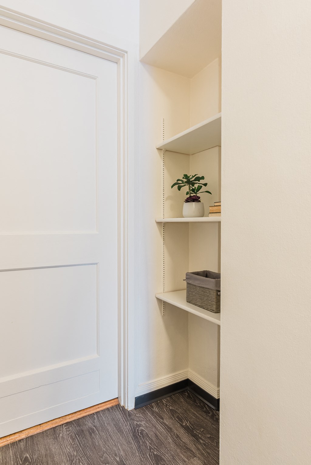 Built-in shelving for all your storage needs