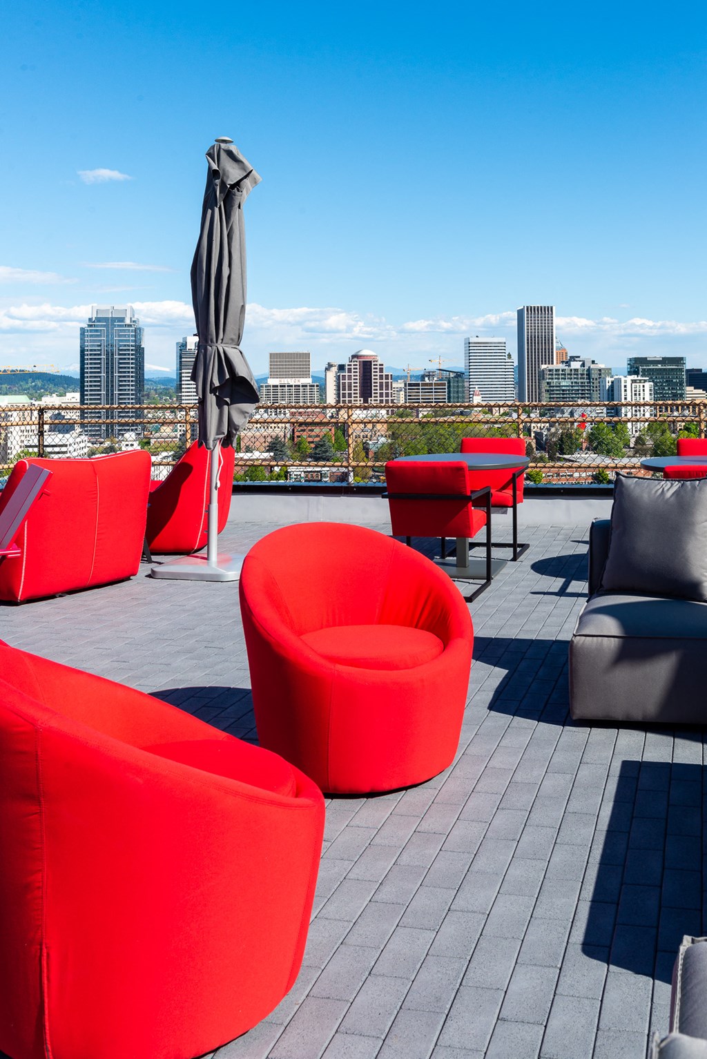 Amazing views from the rooftop deck at Portland Towers