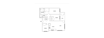 A black and white image of a floor plan for a house.