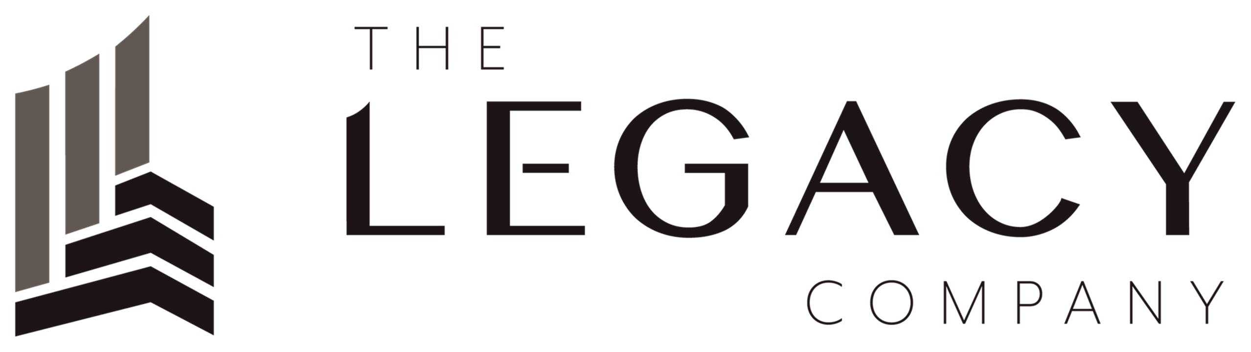 The logo for The Legacy Company features a stylized building.