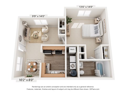 1 bed 1 bath at Brackenbrook Apartments, South Carolina