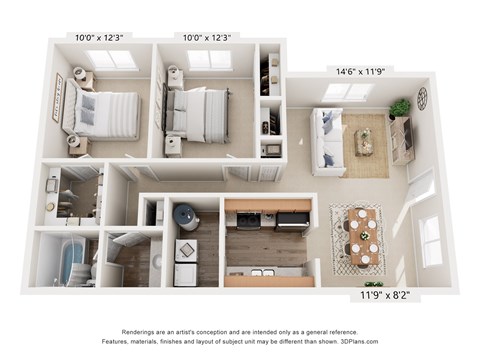 2 bed 2 bath A at Brackenbrook Apartments, North Charleston, SC, 29418