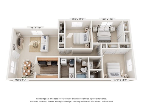 3 bed 2 bath at Brackenbrook Apartments, North Charleston, SC