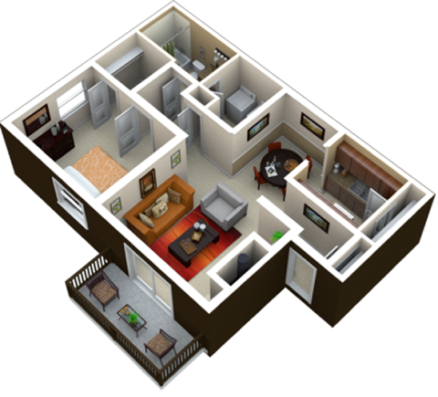 1 bed 1 bath at North Bluff Apartments, North Charleston, SC, 29406