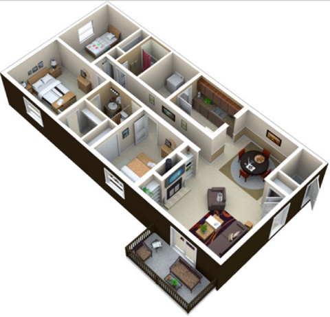 3 bed 2 bath at North Bluff Apartments, North Charleston, SC