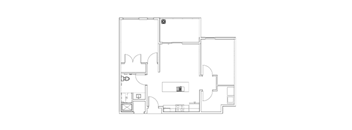 1 Bedroom & Office, 1 Bathroom ADA