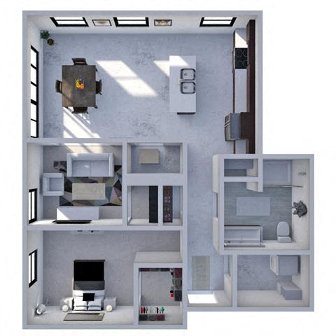 1 Bed 1 Bath + Den