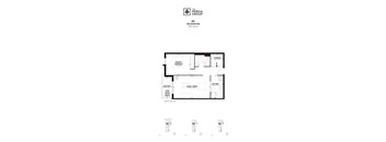 A floor plan for a 2 bedroom apartment.