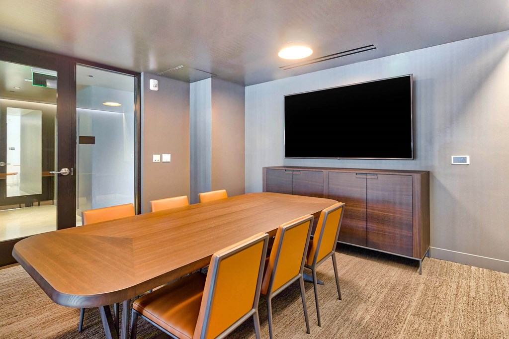 A conference room with a long table and chairs.at Eleven Fifty Clay Street, California  