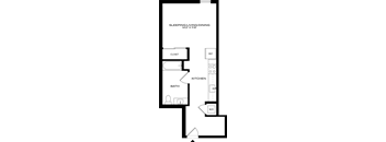 Studio E Floor Plan at 1915 Park , Los Angeles, CA, 90026