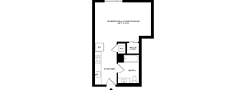 Studio G Floor Plan at 1915 Park , Los Angeles
