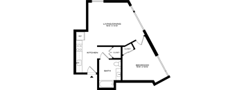 1Bedroom Floor Plan at 1915 Park , California