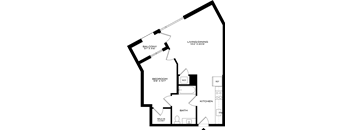 1Bed 1Bath Floor Plan at 1915 Park , California, 90026