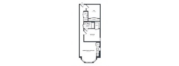 1D Floor Plan at The Vale at the Parks, Washington, 20012  