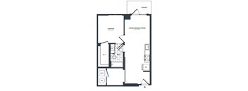 1R Floor Plan at The Vale at the Parks, Washington District of Columbia  