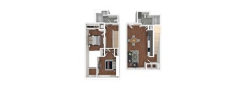2-G Floor Plan at Eleven Fifty Clay Street, Oakland, CA 94607  