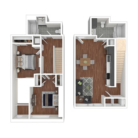 2-G Floor Plan at Eleven Fifty Clay Street, Oakland, CA 94607  