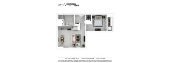 A1 Floorplan at Lofts at Centennial Yards, Atlanta, Georgia