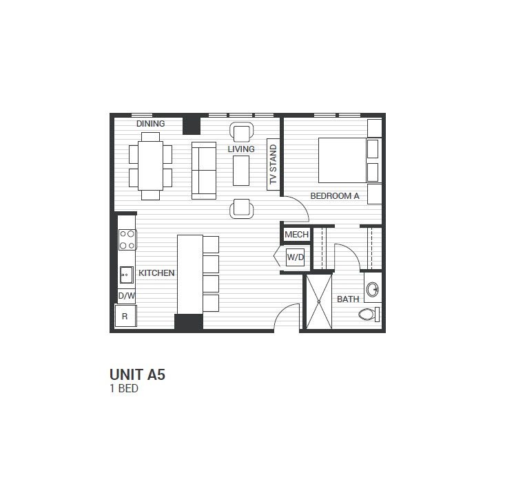 A5 Floorplan at Velaris Living Apartments, Denver