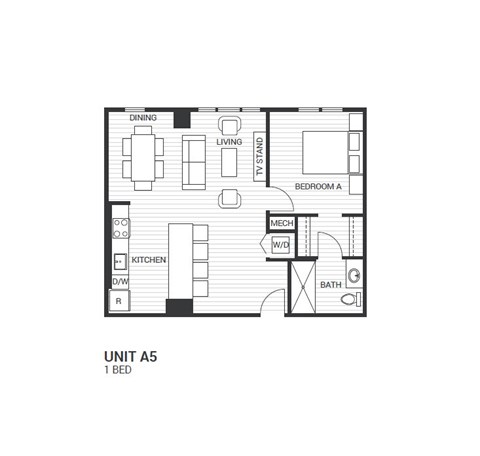 A5 Floorplan at Velaris Living Apartments, Denver