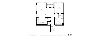 A3 floorplan at Bayview Apartments, California