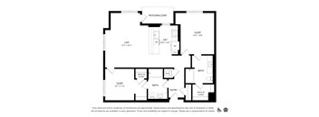 B1 floorplan at Bayview Apartments, Emeryville
