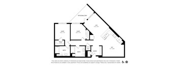B2 floorplan at Bayview Apartments, California, 94608