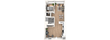 C1 floorplan at 701 Hudson, Los Angeles