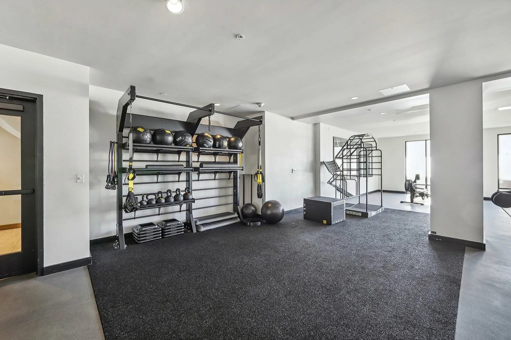 Fitness center at Bayview Apartments, Emeryville, CA, 94608