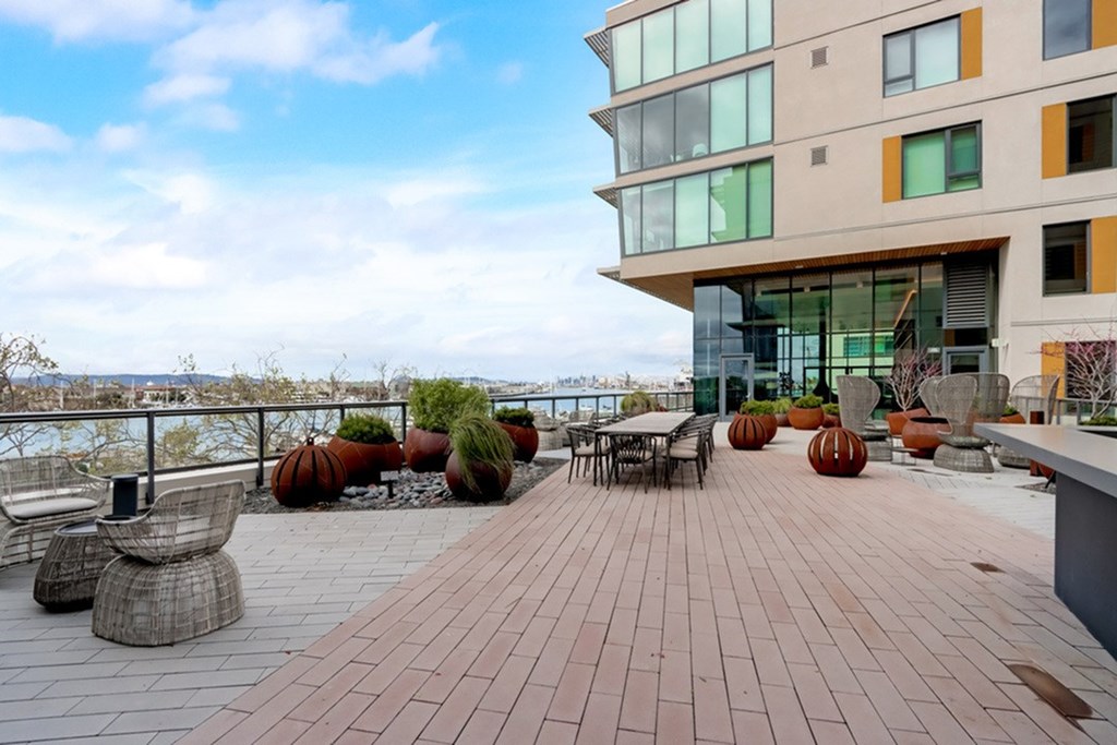 Rooftop Patio at Channel House, Oakland, California