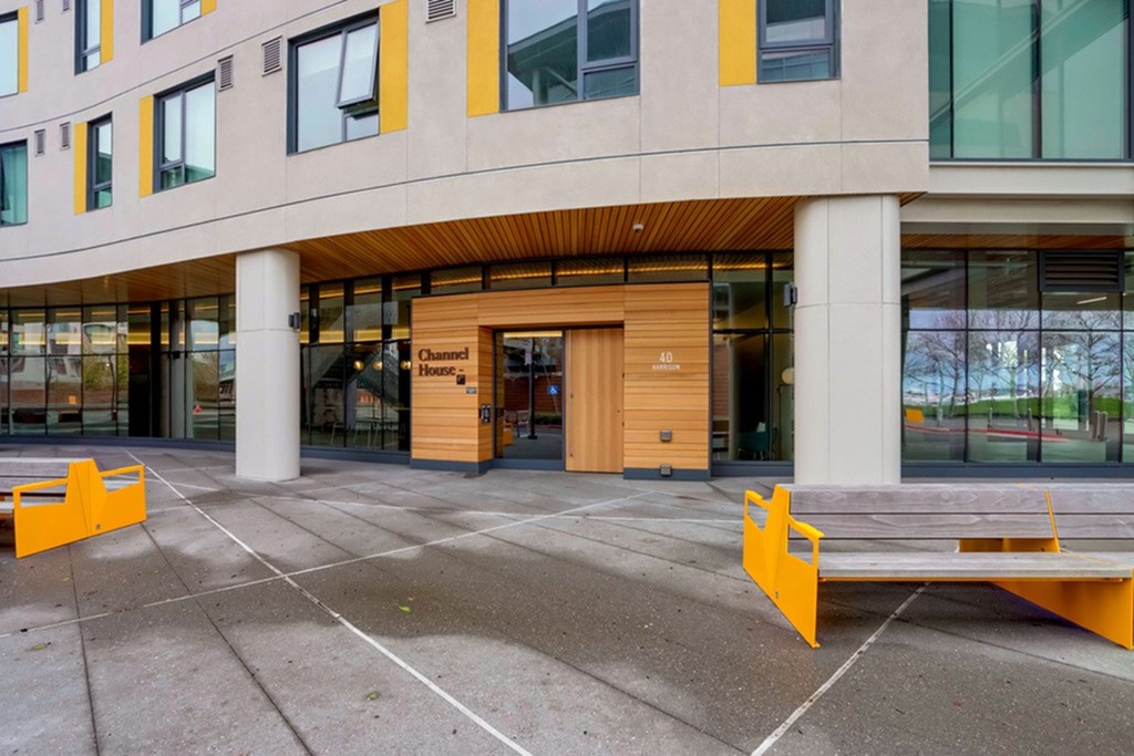 Building Entrance View at Channel House, California