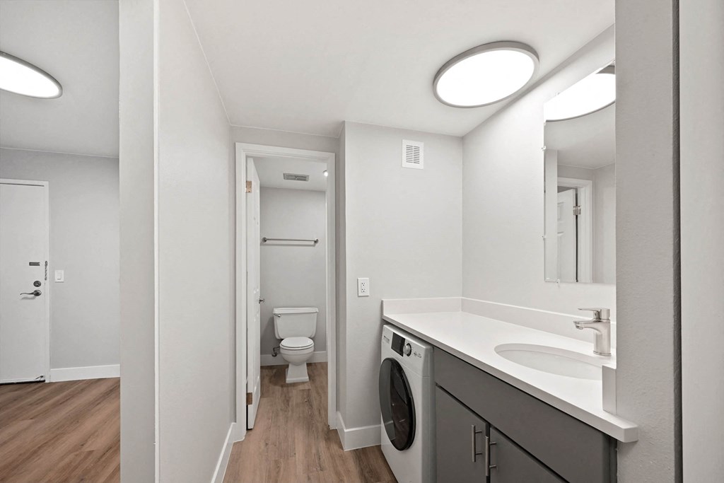 A bathroo at The Lex At Lowry, Denver