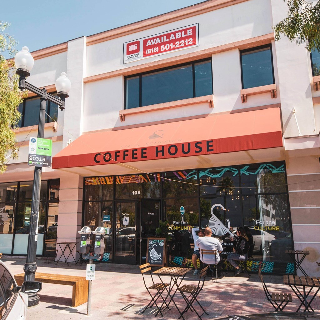 Coffee house at Sora Apartments, California