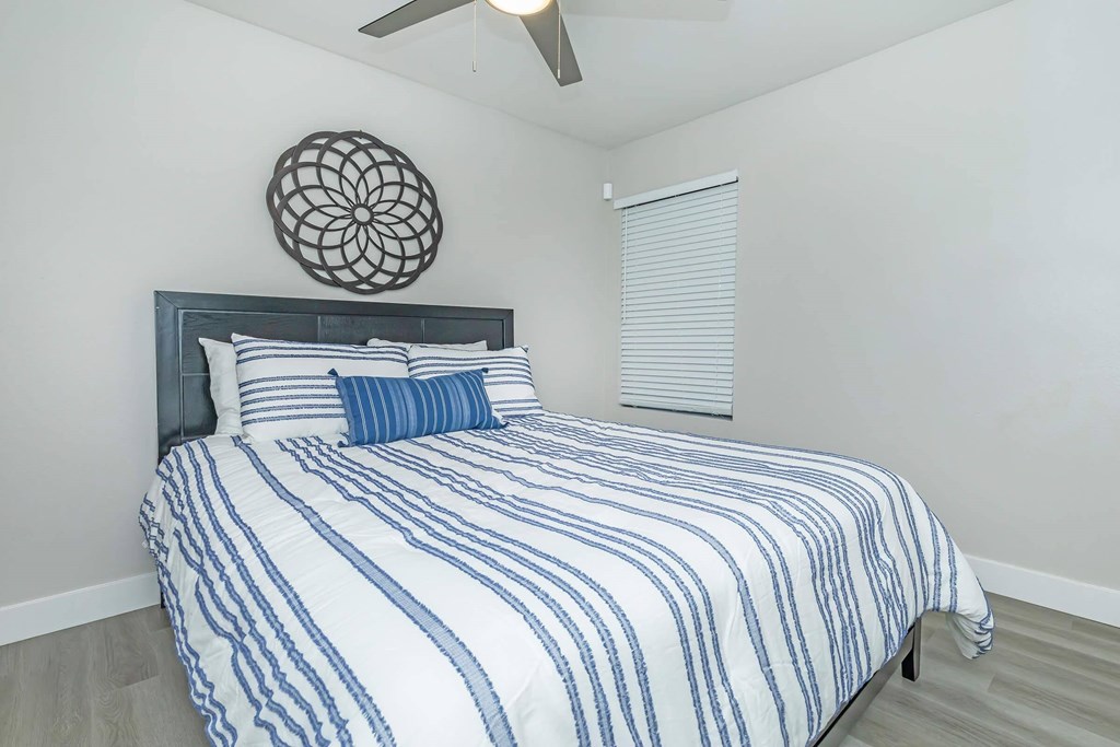 Bedroom With Ceiling Fan at Solara, Arizona