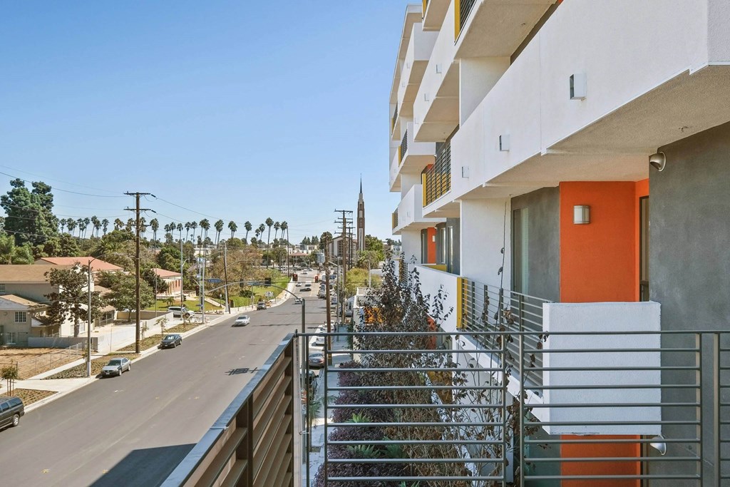 Spacious Balcony at Sora Apartments, Inglewood, CA, 90302