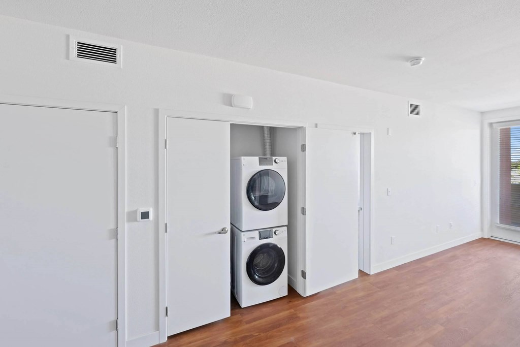 Washing machines at Sora Apartments, California