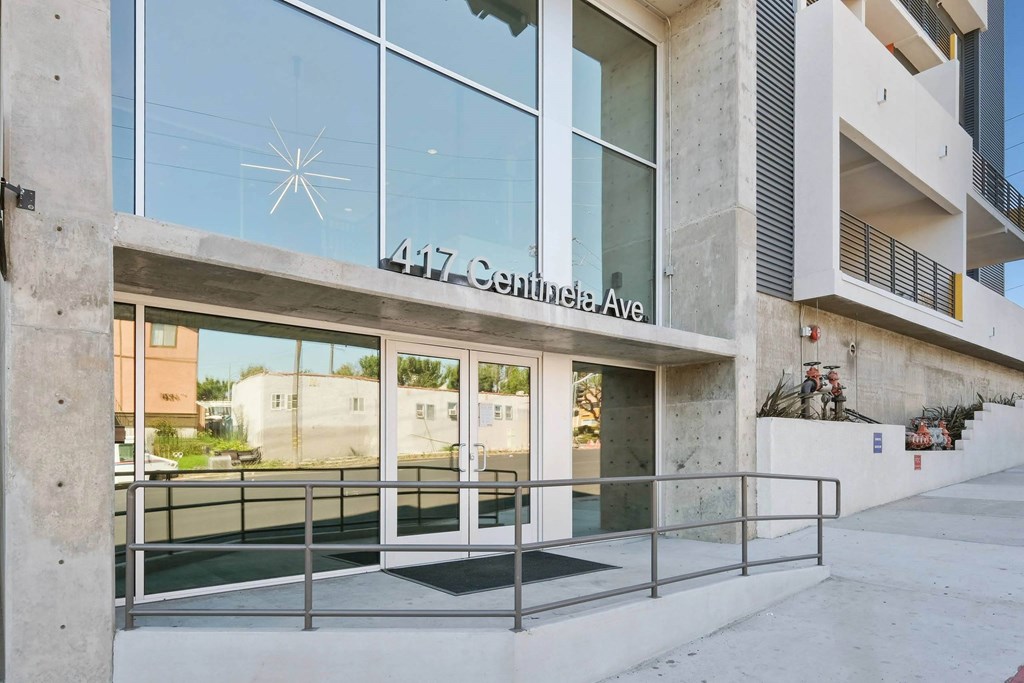 Large Patio at Sora Apartments, Inglewood